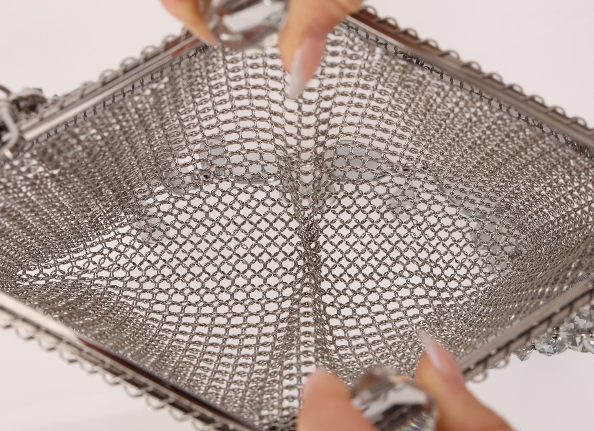 Ultra - Rare Prada Crystal Chainmail Shoulder Bag - FashioNica