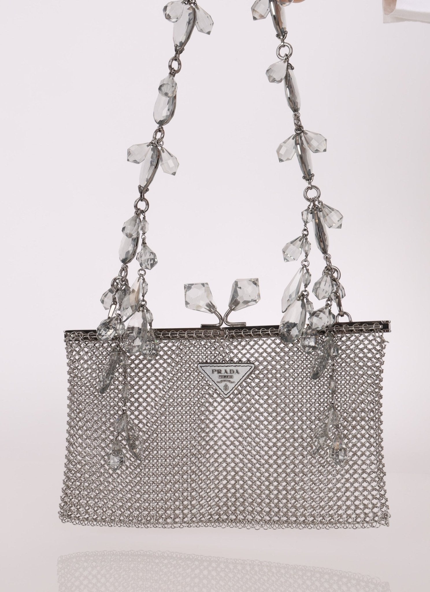 Ultra - Rare Prada Crystal Chainmail Shoulder Bag - FashioNica