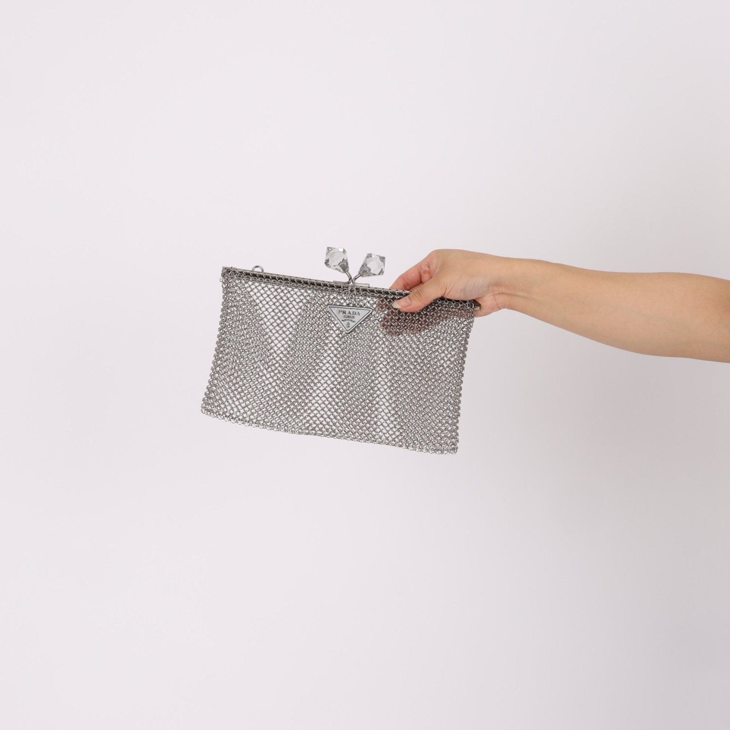 Ultra - Rare Prada Crystal Chainmail Shoulder Bag - FashioNica