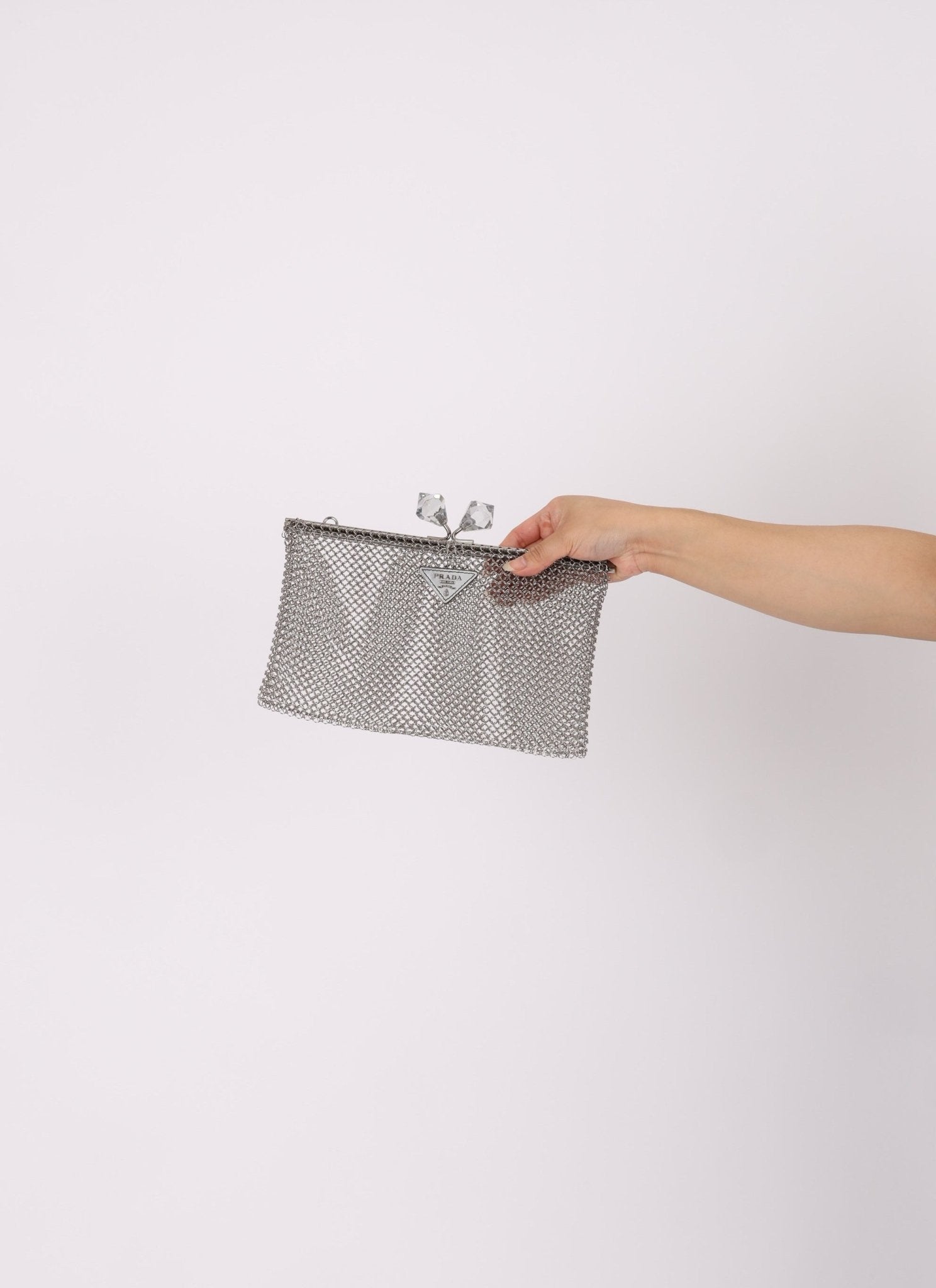 Ultra - Rare Prada Crystal Chainmail Shoulder Bag - FashioNica