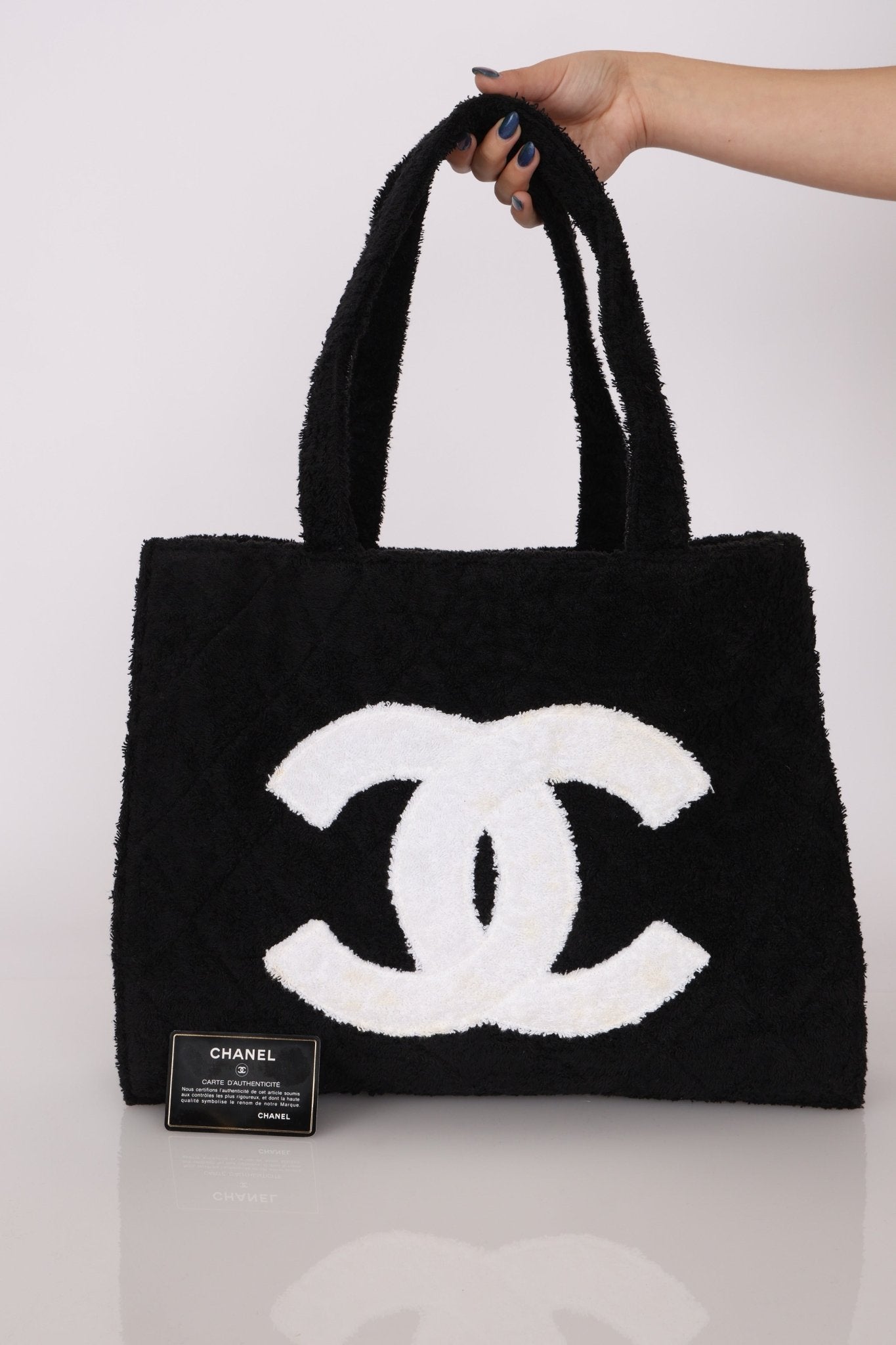 Ultra - Rare Runway Chanel 1989 Terrycloth Timeless Tote - FashioNica