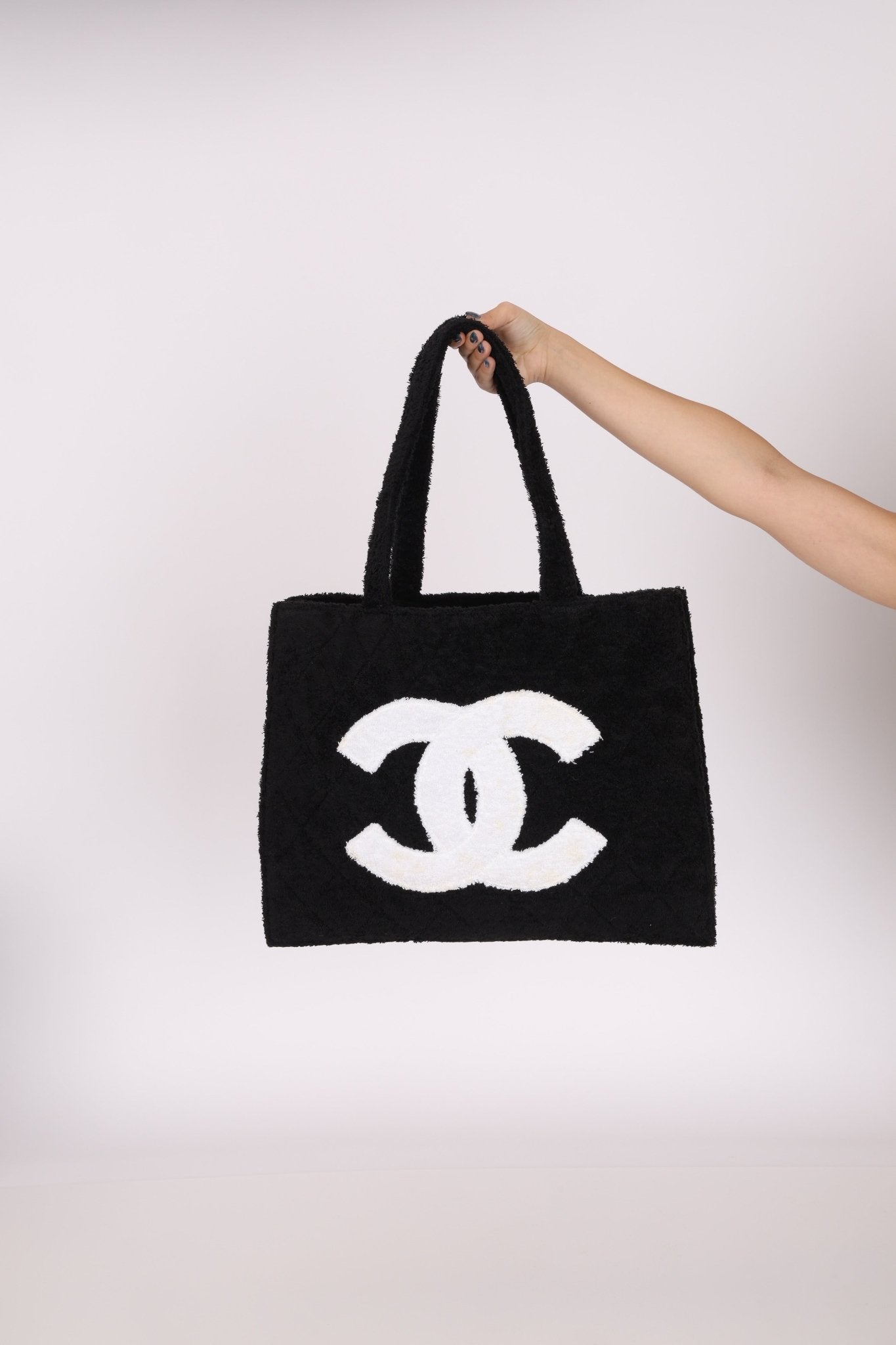 Ultra - Rare Runway Chanel 1989 Terrycloth Timeless Tote - FashioNica