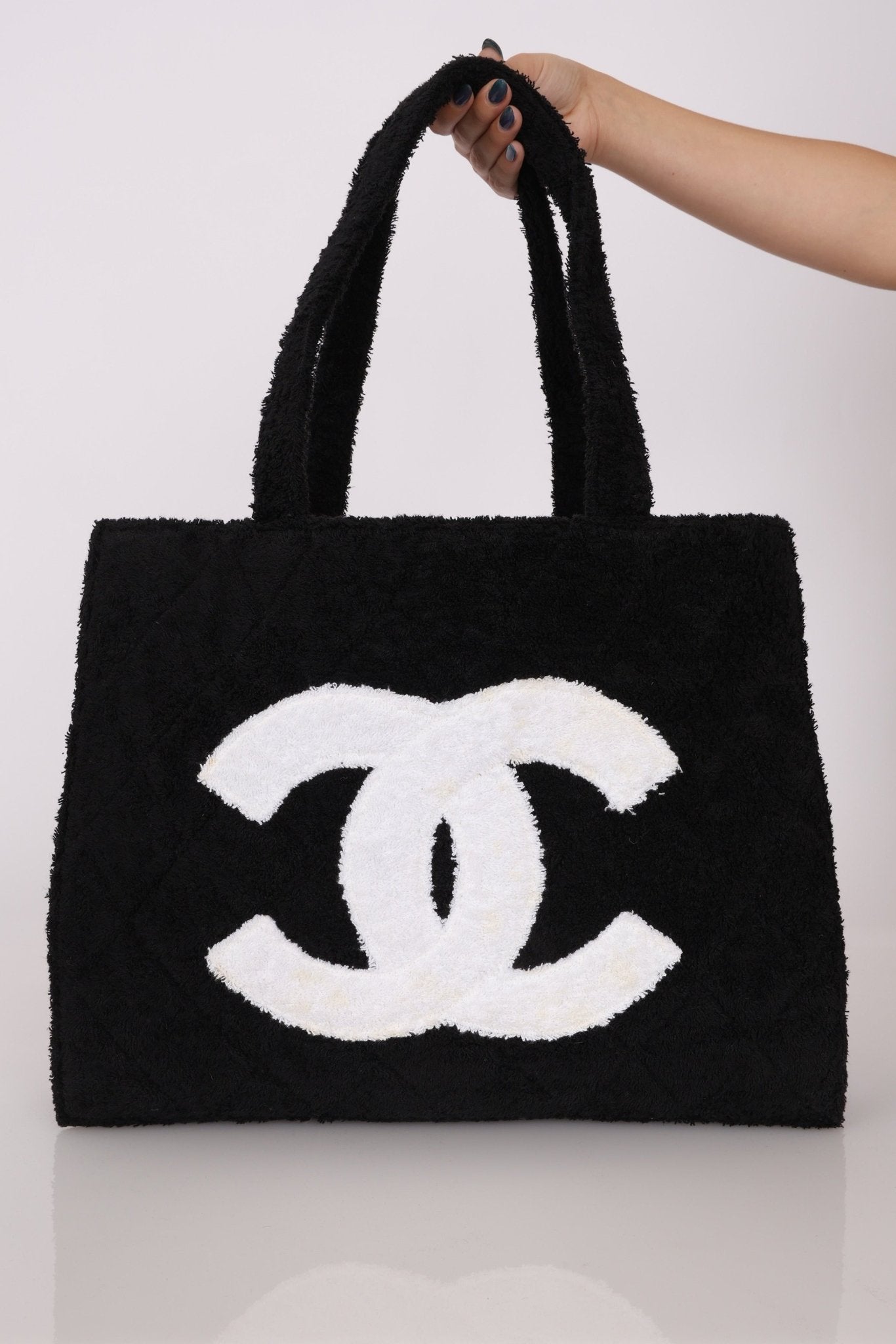 Ultra - Rare Runway Chanel 1989 Terrycloth Timeless Tote - FashioNica