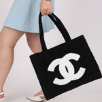 Ultra - Rare Runway Chanel 1989 Terrycloth Timeless Tote - FashioNica