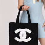 Ultra - Rare Runway Chanel 1989 Terrycloth Timeless Tote - FashioNica