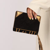 Ultra - Rare Runway Chanel 2004 Suede Book Clutch - FashioNica