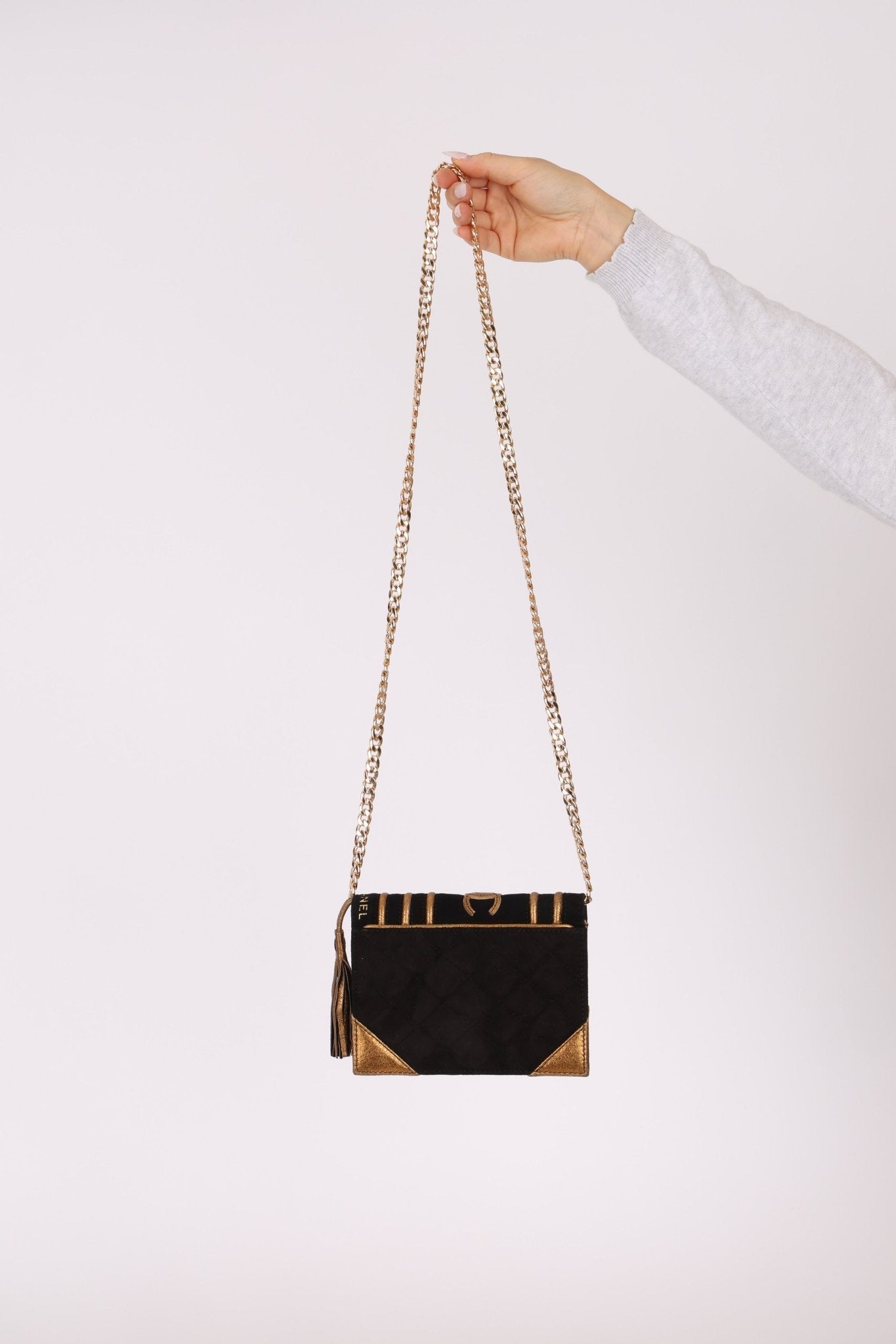 Ultra - Rare Runway Chanel 2004 Suede Book Clutch - FashioNica