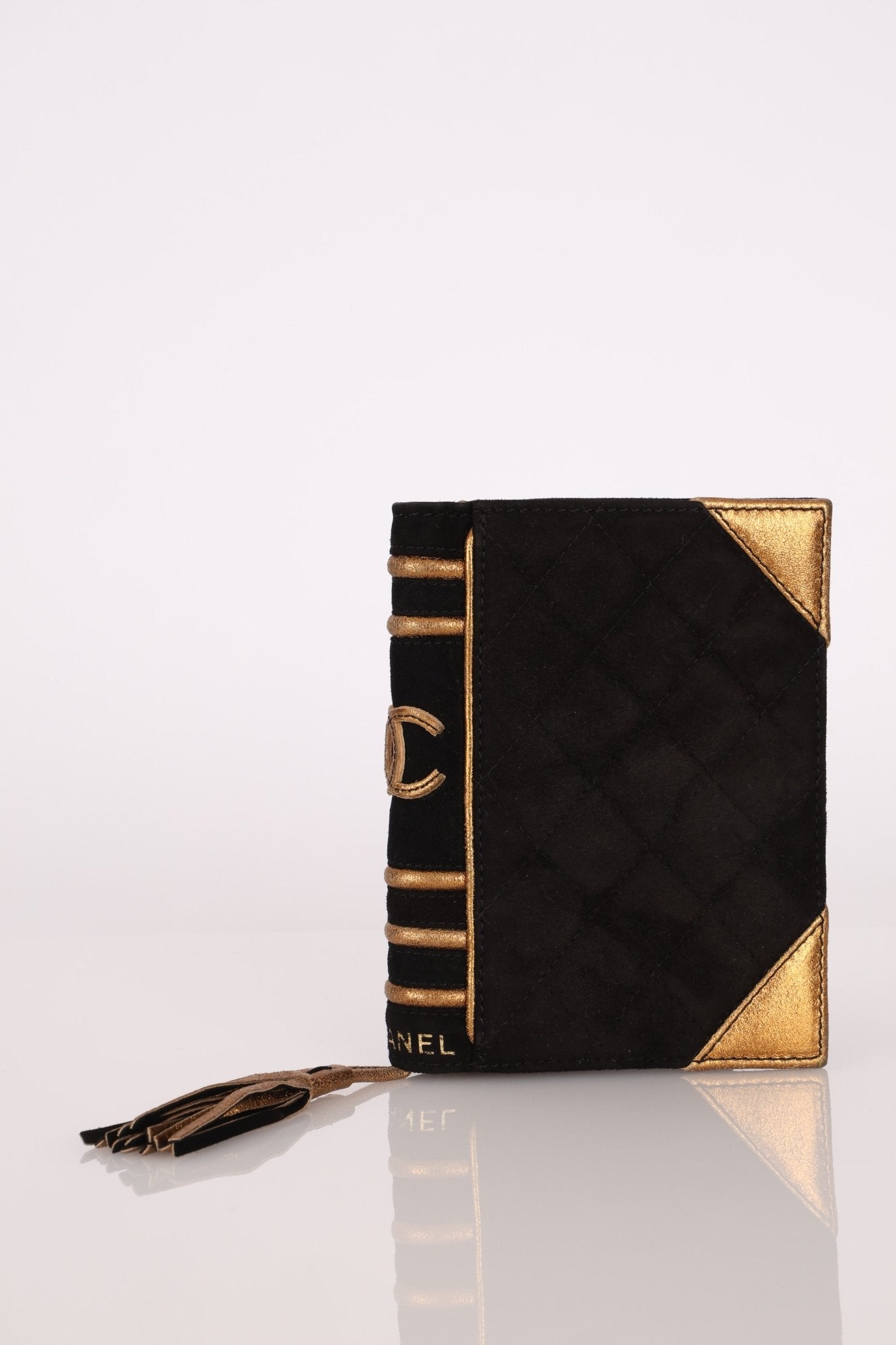 Ultra - Rare Runway Chanel 2004 Suede Book Clutch - FashioNica