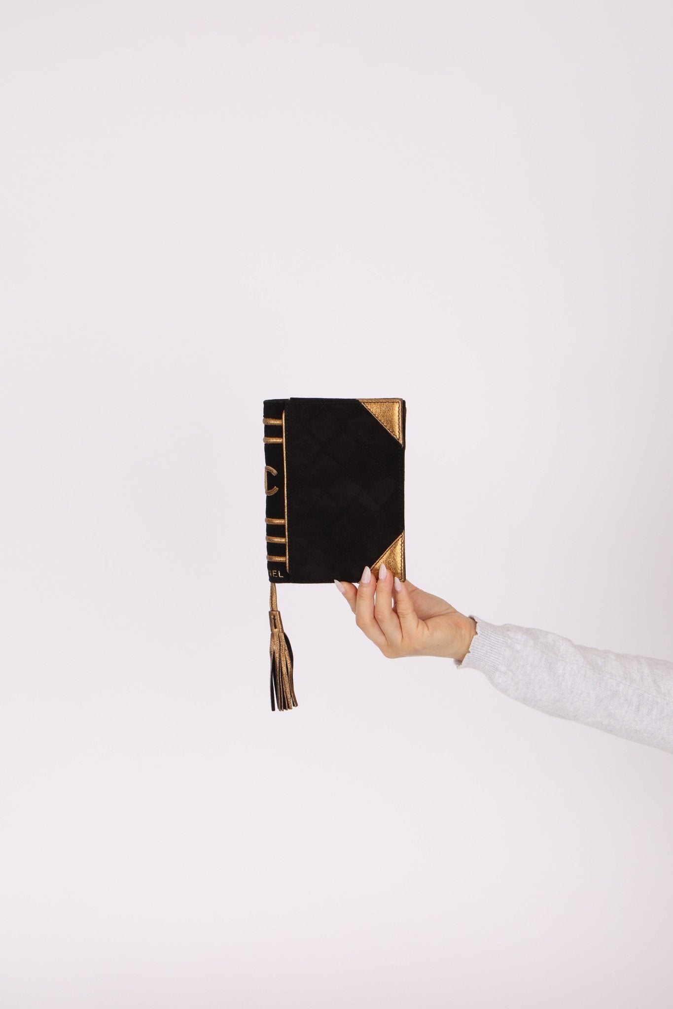 Ultra - Rare Runway Chanel 2004 Suede Book Clutch - FashioNica