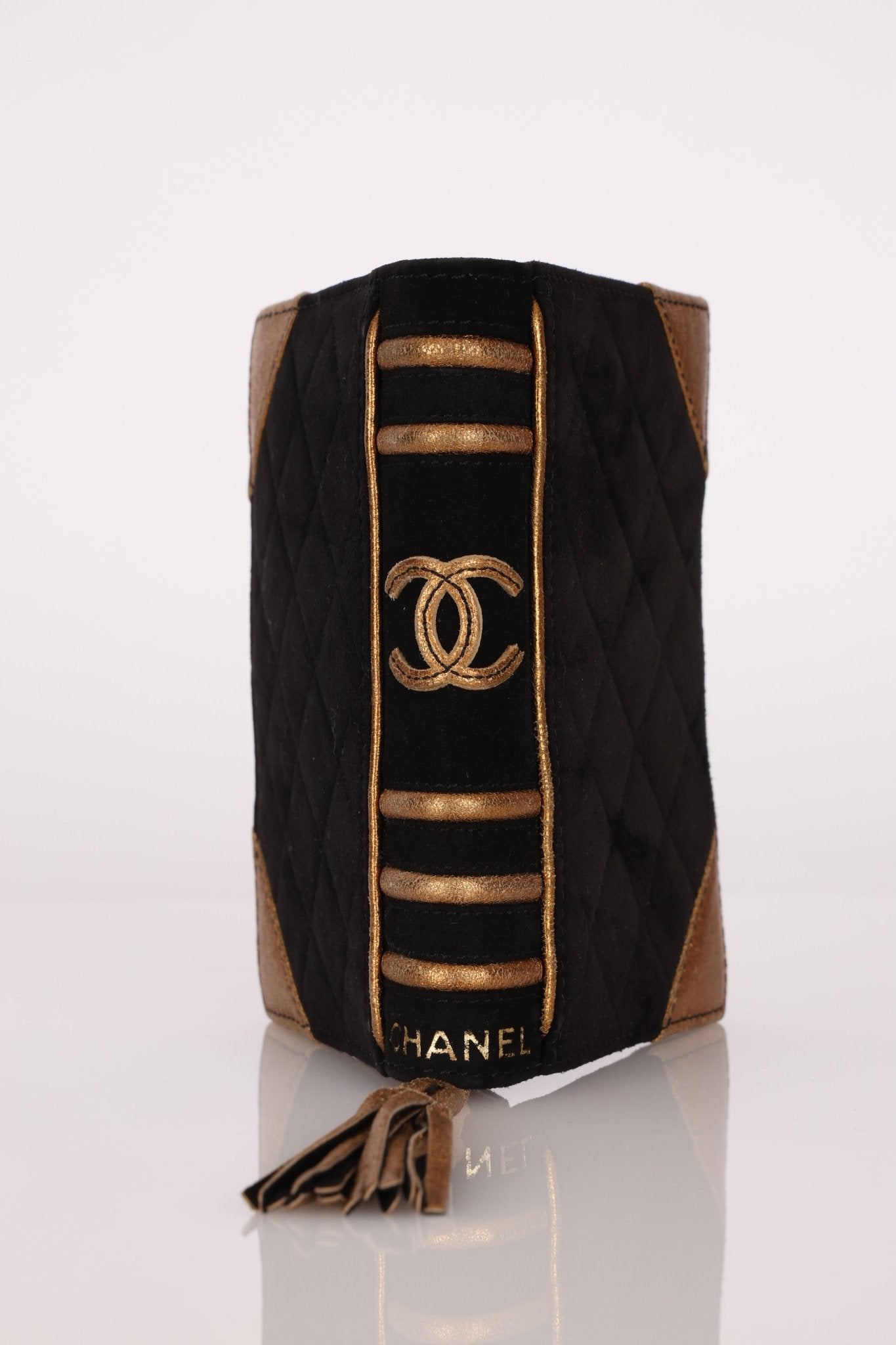 Ultra - Rare Runway Chanel 2004 Suede Book Clutch - FashioNica