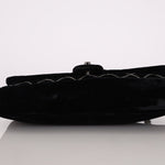 Ultra - Rare Runway Chanel 2004 Velvet East West Chain Stitch Single Flap - FashioNica