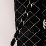 Ultra - Rare Runway Chanel 2004 Velvet East West Chain Stitch Single Flap - FashioNica