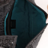 Ultra - Rare Vintage Fendi Lizard - Trimmed Beaded Zucchino Mother of Pearl Baguette - FashioNica