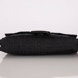 Ultra - Rare Vintage Fendi Lizard - Trimmed Beaded Zucchino Mother of Pearl Baguette - FashioNica