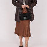 Ultra - Rare Vintage Fendi Lizard - Trimmed Beaded Zucchino Mother of Pearl Baguette - FashioNica