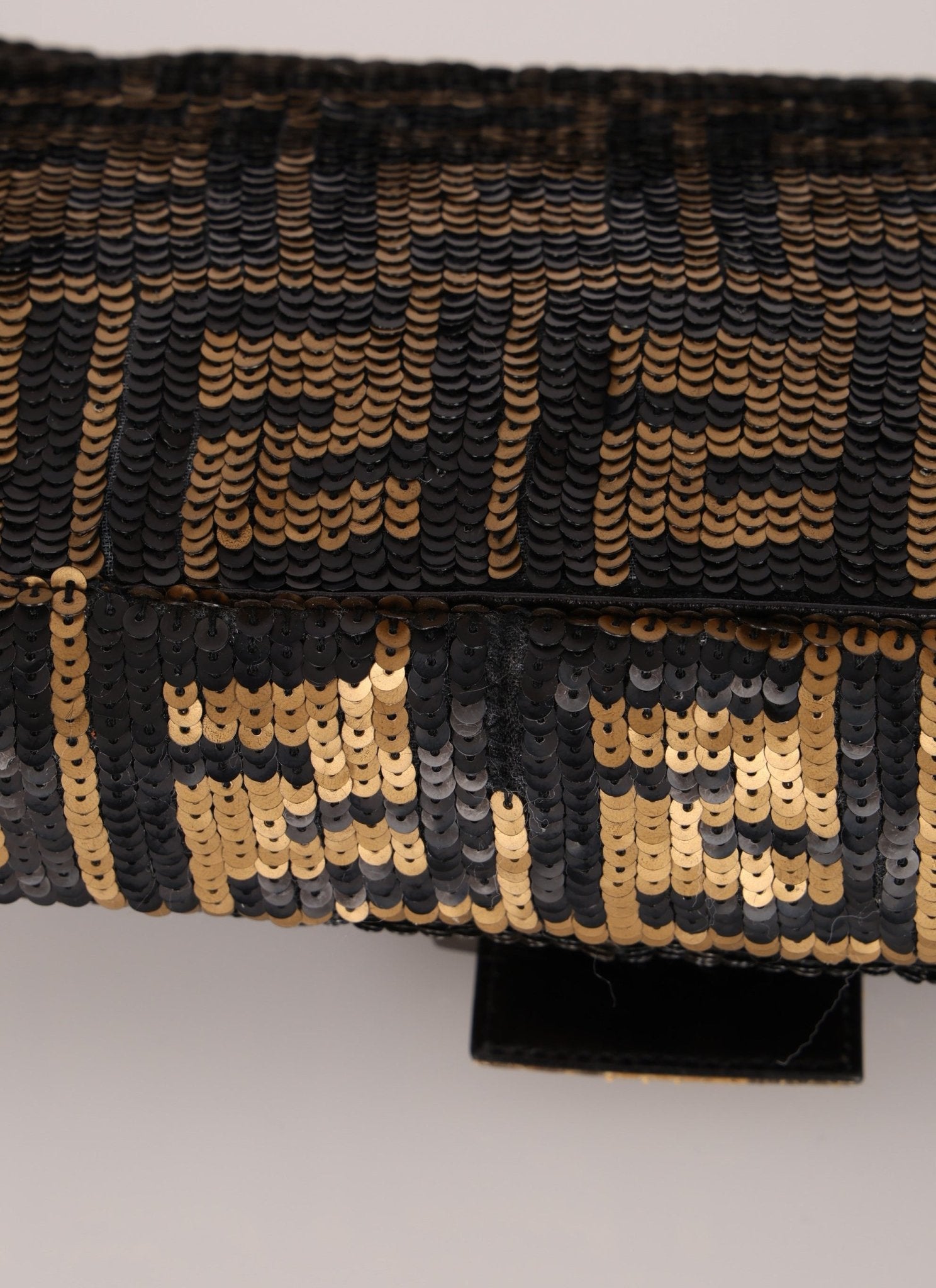 Ultra - Rare Vintage Fendi Zucca Sequin Snakeskin Baguette - FashioNica