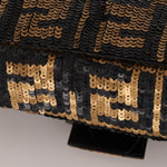 Ultra - Rare Vintage Fendi Zucca Sequin Snakeskin Baguette - FashioNica