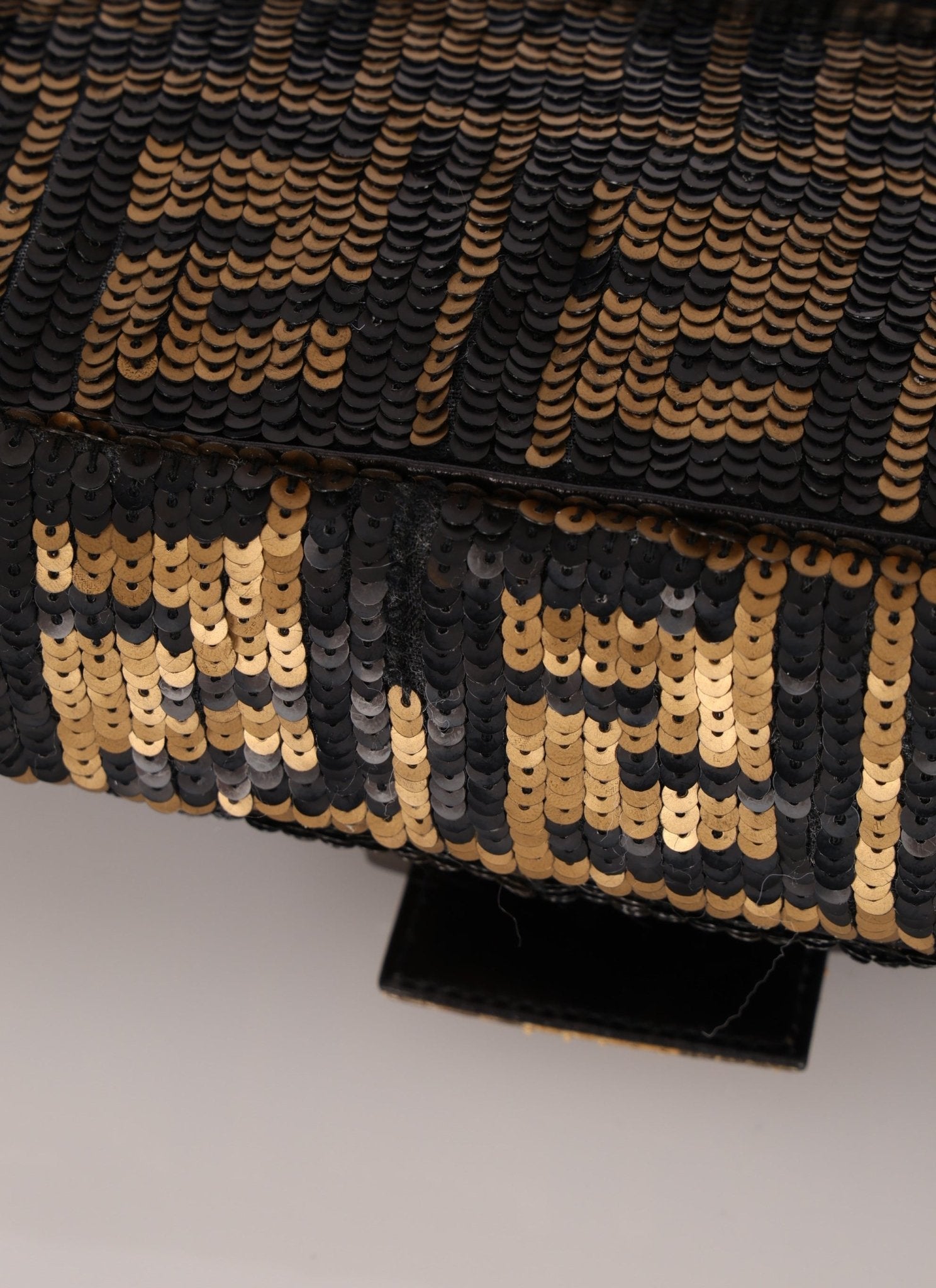 Ultra - Rare Vintage Fendi Zucca Sequin Snakeskin Baguette - FashioNica