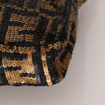 Ultra - Rare Vintage Fendi Zucca Sequin Snakeskin Baguette - FashioNica