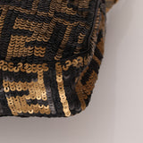 Ultra - Rare Vintage Fendi Zucca Sequin Snakeskin Baguette - FashioNica