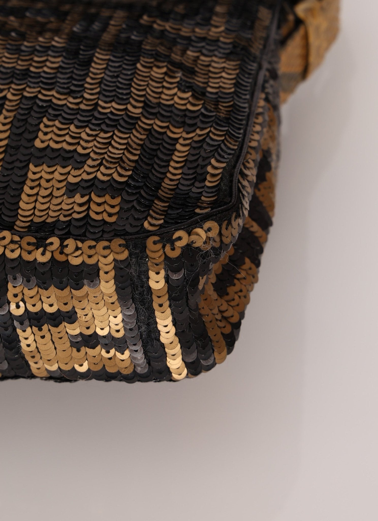 Ultra - Rare Vintage Fendi Zucca Sequin Snakeskin Baguette - FashioNica