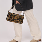 Ultra - Rare Vintage Fendi Zucca Sequin Snakeskin Baguette - FashioNica