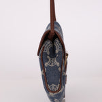 Vintage Celine Triomphe Denim Ava Shoulder Bag - FashioNica