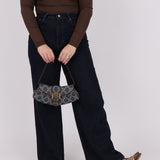 Vintage Celine Triomphe Denim Ava Shoulder Bag - FashioNica