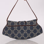 Vintage Celine Triomphe Denim Ava Shoulder Bag - FashioNica
