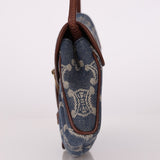 Vintage Celine Triomphe Denim Ava Shoulder Bag - FashioNica