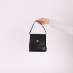 Vintage Chanel 1991 Lambskin Turnlock Kelly Top Handle 24K GP - FashioNica