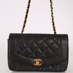 Vintage Chanel 1993 Lambskin Small Diana 24k GP - FashioNica