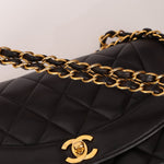 Vintage Chanel 1993 Lambskin Small Diana 24k GP - FashioNica