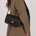 Vintage Chanel 1993 Lambskin Small Diana 24k GP - FashioNica