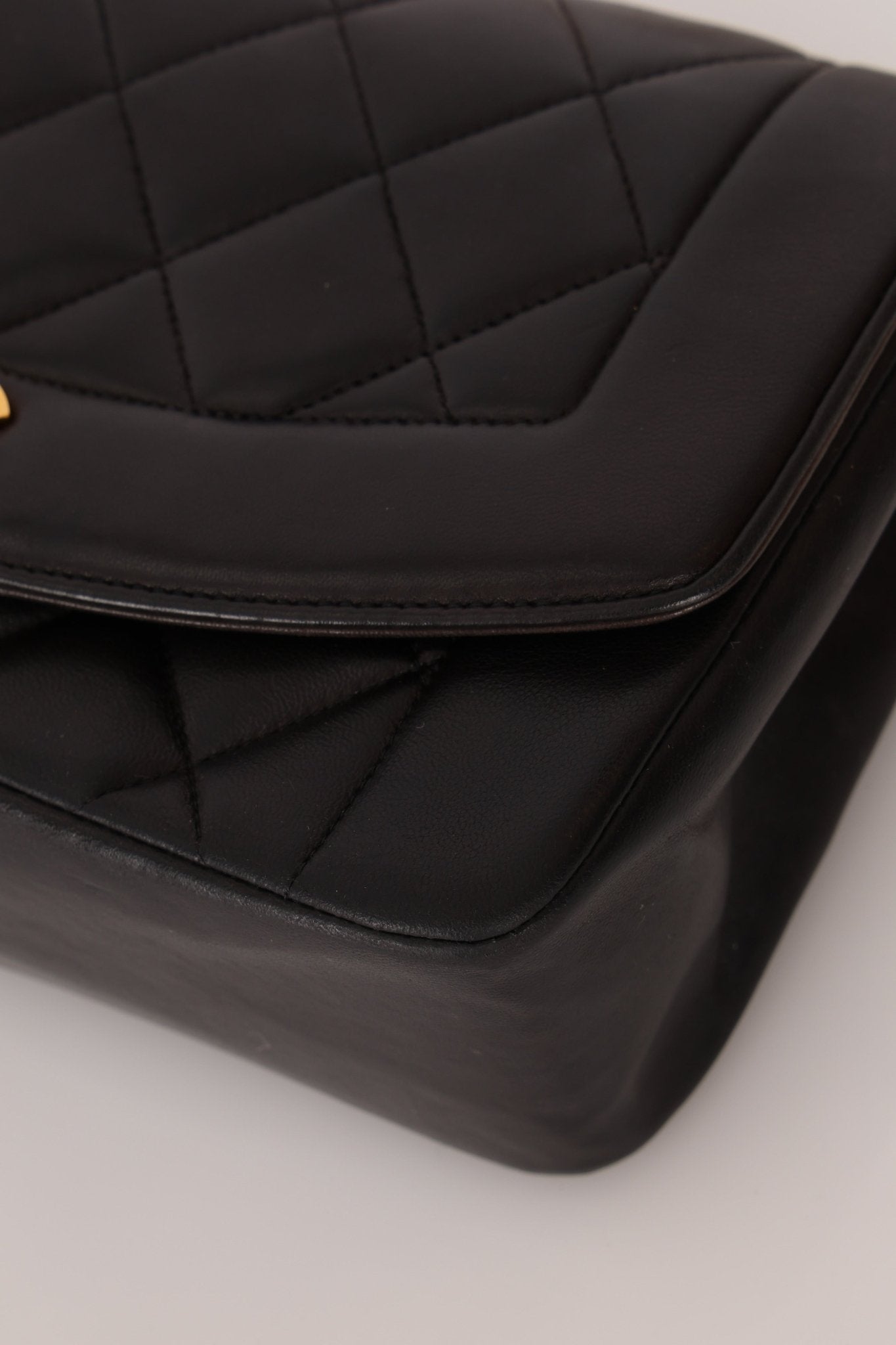 Vintage Chanel 1993 Lambskin Small Diana 24k GP - FashioNica