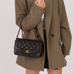 Vintage Chanel 1993 Lambskin Small Diana 24k GP - FashioNica