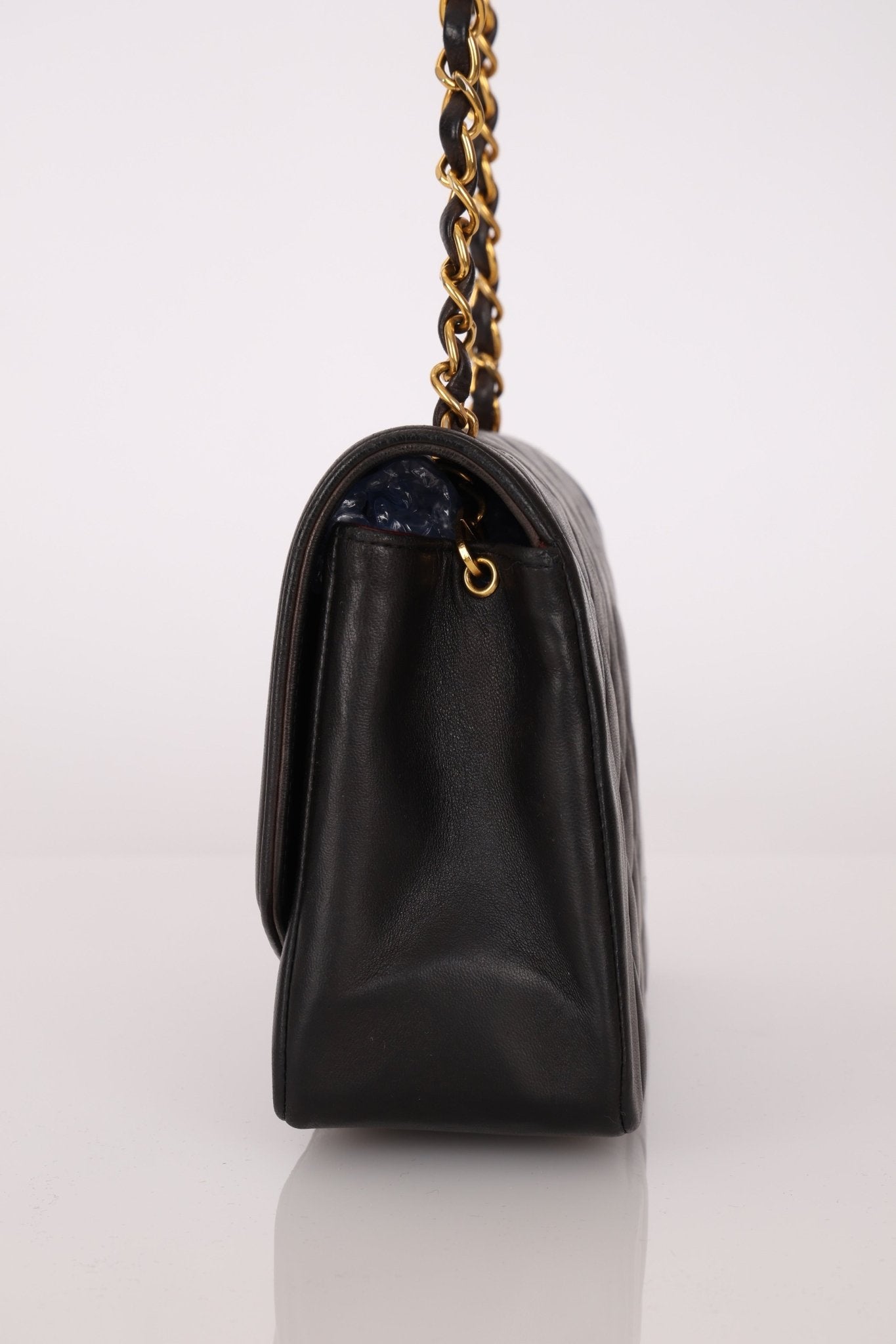 Vintage Chanel 1993 Lambskin Small Diana 24k GP - FashioNica