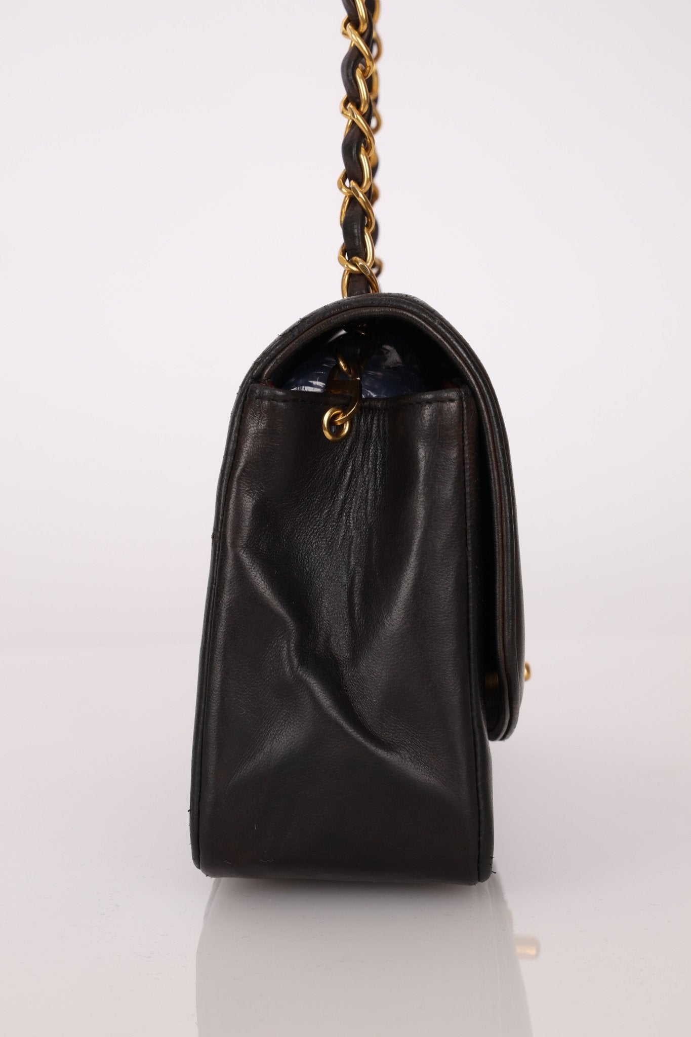 Vintage Chanel 1993 Lambskin Small Diana 24k GP - FashioNica