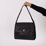 Vintage Chanel 1996 Caviar Turnlock Shoulder Bag - FashioNica