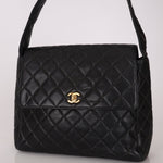 Vintage Chanel 1996 Caviar Turnlock Shoulder Bag - FashioNica