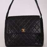 Vintage Chanel 1996 Caviar Turnlock Shoulder Bag - FashioNica