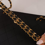 Vintage Chanel 1997 24K GP Caviar Chain Zip Mini Tote - FashioNica