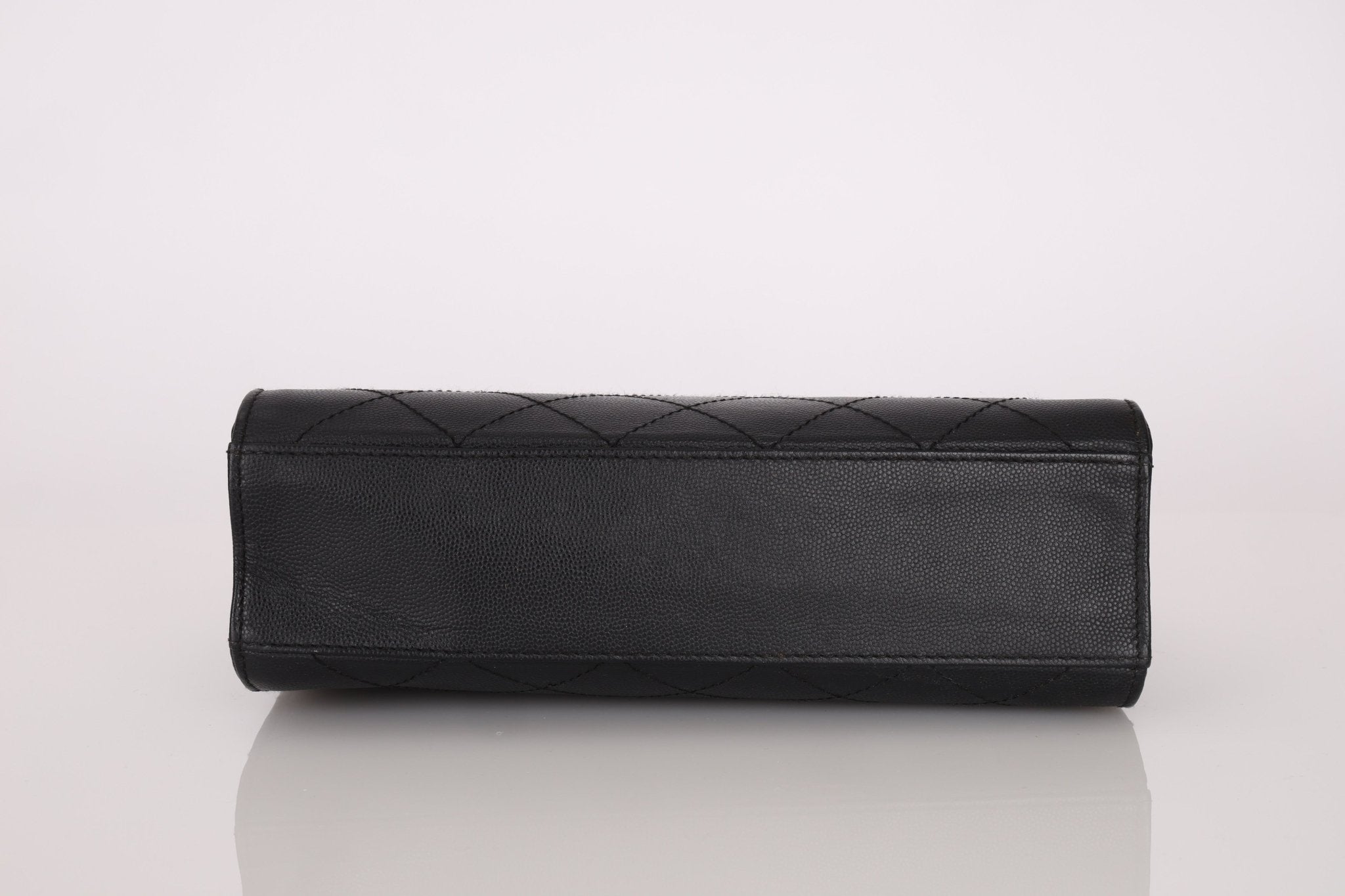 Vintage Chanel 1997 24K GP Caviar Chain Zip Mini Tote - FashioNica