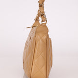 Vintage Chanel 2009 Caviar Timeless Beige Pochette - FashioNica