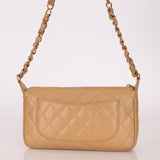 Vintage Chanel 2009 Caviar Timeless Beige Pochette - FashioNica