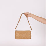Vintage Chanel 2009 Caviar Timeless Beige Pochette - FashioNica