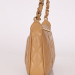 Vintage Chanel 2009 Caviar Timeless Beige Pochette - FashioNica