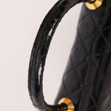 Vintage Chanel 24K GP Patent Kelly Top Handle - FashioNica