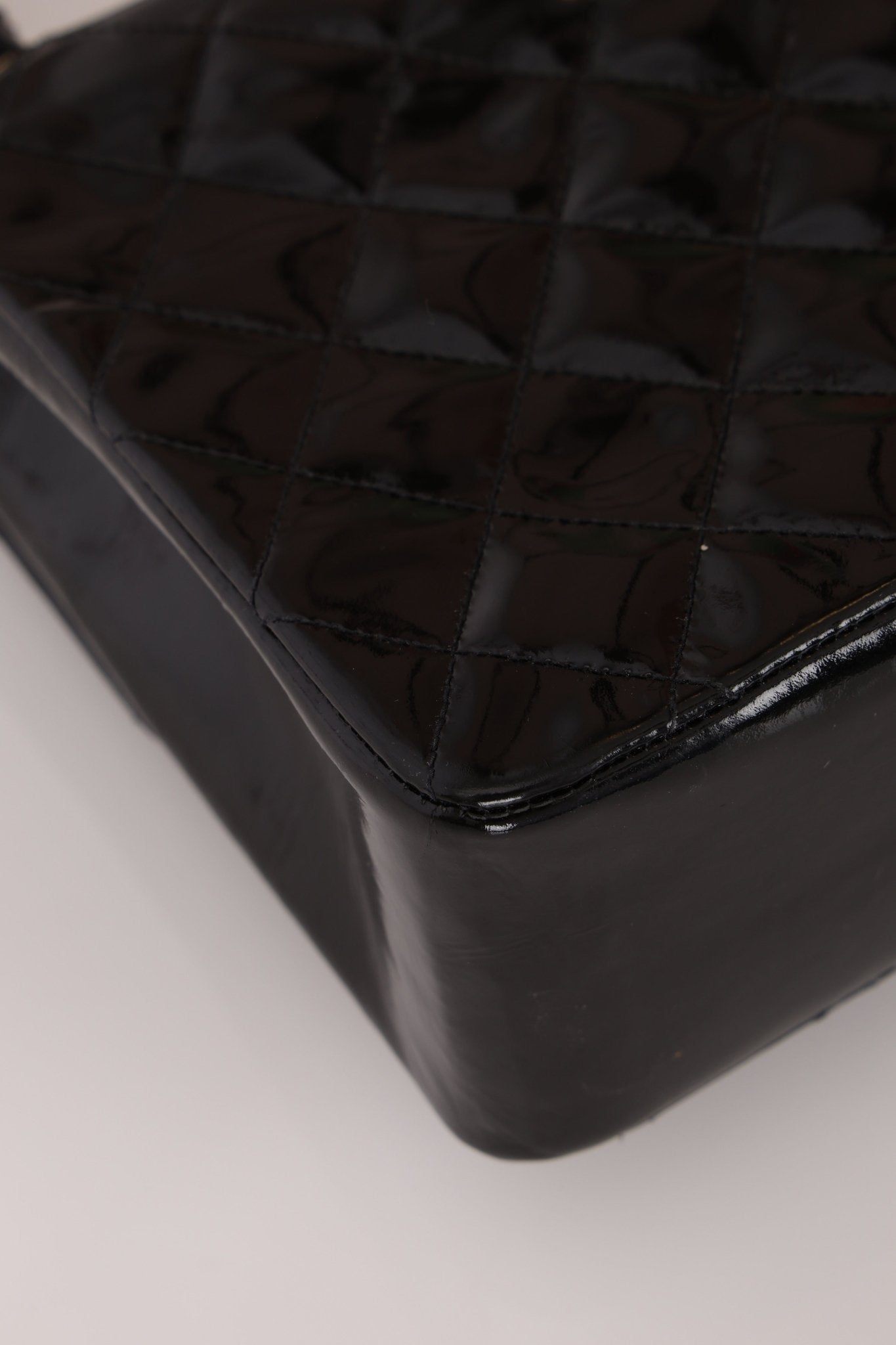 Vintage Chanel 24K GP Patent Kelly Top Handle - FashioNica