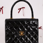 Vintage Chanel 24K GP Patent Kelly Top Handle - FashioNica